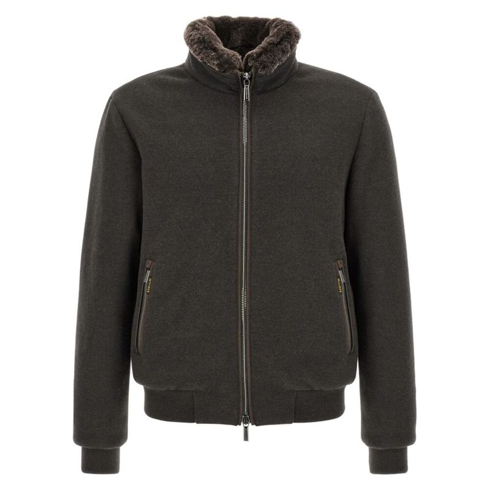MooRER Brown Wool Men's Bomber